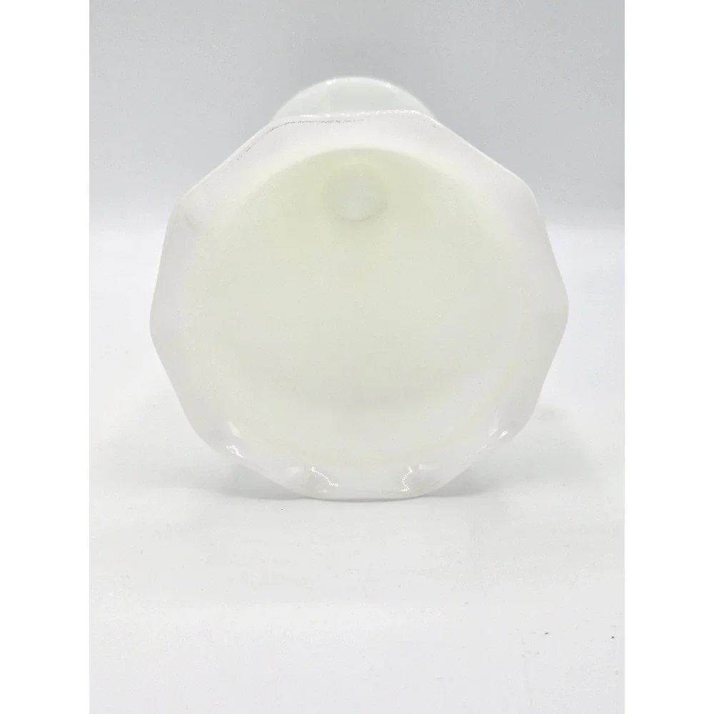 Vintage Milk Glass Hobnail Vase Ruffled‎ Edge Bud Vase Table Decor